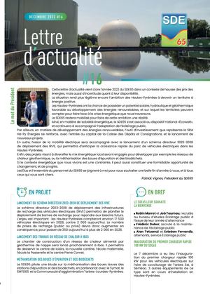 Lettre actualités Sde65 Décembre 2022