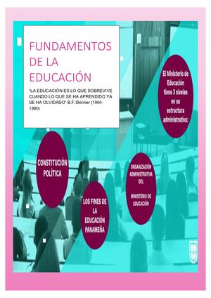 FUNDAMENTOS DE LA EDUCACIÓN