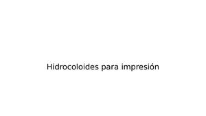 Hidrocoloides Para Impresión