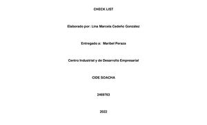 Check List (Lina Cedeño)