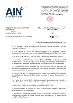 Micro Crèche Ma Ptite Crèche Vouvray Valserhône