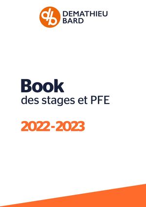 Book stages et PFE DEMATHIEU BARD - 2022 2023
