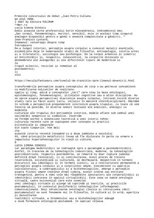 Dinescu, Lucia Simona - Corpul In Imaginarul Virtual