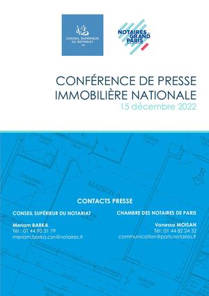 Bilan Immobilier 2022 et sondage Harris des notaires de France