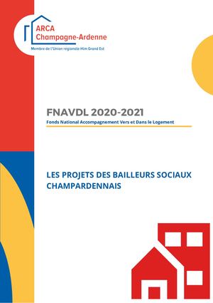 Projets des bailleurs sociaux champardennais retenus dans le cadre du Fnavdl 2020 2021