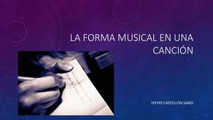 La Forma Musical En Una Canción