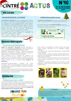 Cintré Actus N°40