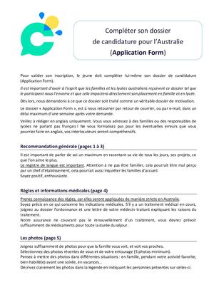 Lettre Dossier Australie 2022