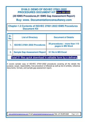 ISO 27001:2022 Procedures