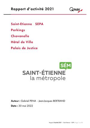 Rapport annuel 2021 parkings Q Park
