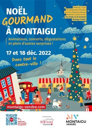 Dépliant programme Noël gourmand à Montaigu