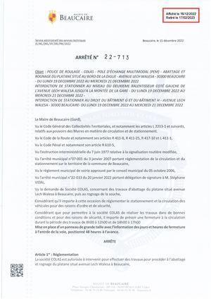 Fichier Parution Des Arrêtés 22 713 à 22 722 Du 16 12 2022 1