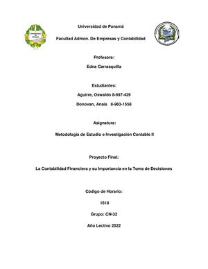 Proyecto Final (Metodología)