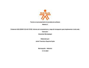 Evidencia Arquitectura De Software Mapa De Navegacion