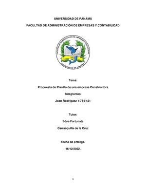Proyecto De Investigacion Planilla De Remuneraci Ã³n