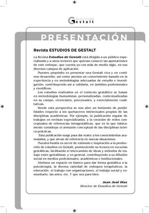 Revista Gestalt nº 1