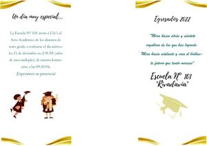 Tarjeta Acto Académico