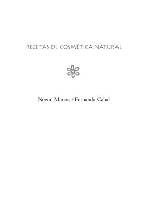 Recetas de Cosmetica Natural
