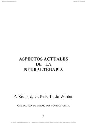 Aspectos actuales de la Neuralterapia