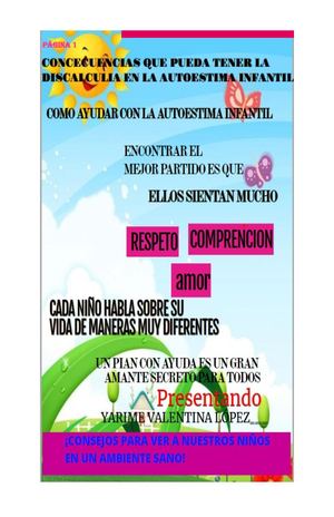 DISCALCULIA EN LA AUTOESTIMA INFANTIL