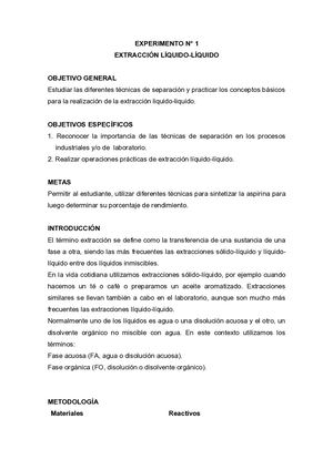 Laboratorio 1 Extracción Liquido Liquido