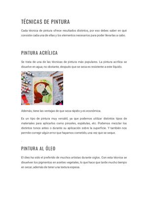 Tecnicas De Pintura