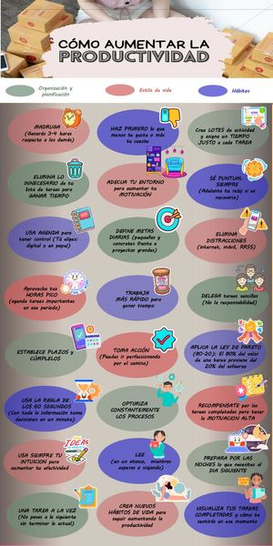 Infografía Tips Productividad