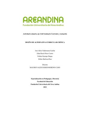 Actividad Del Eje 4 De Seminario De Currículo Y Evaluación