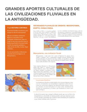 Grandes Aportes Culturales De Las Civilizaciones Fluviales En La Antigüedad_Melany Paredes