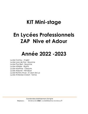 Kit Mini Stage 2023