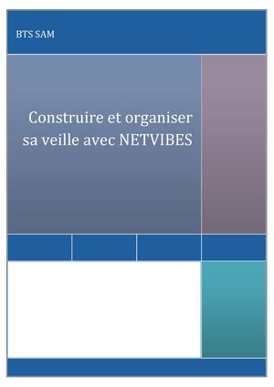 Construire Et Organiser Sa Veille Avec Netvibes