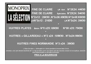 Huître Monoprix Guadeloupe