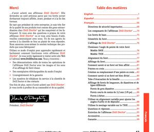 DRILL DOCTOR 500 750  FR 111117500M 111117750M  Notice D'utilisation