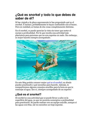 Qué Es Snorkel Y Todo Lo Que Debes De Saber De él