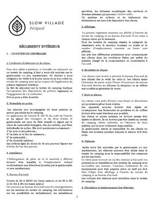 SV PERIGORD : Règlement intérieur