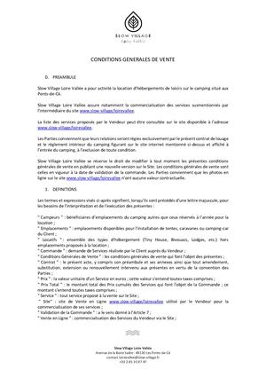 SV LOIRE VALLEE : CGV 2023