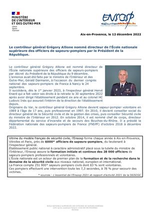 Nomination Cg Grégory Allione Densosp