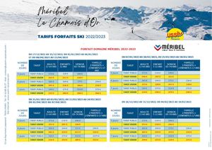 Ussim Tarifs Forfait Meribel Hiver 2022 2023