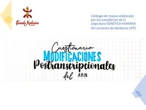 Catálogo Repaso Modificaciones Postranscripcionales 20222