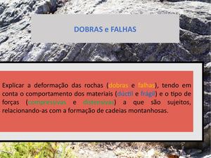 Deformação das Rochas - dobras e falhas