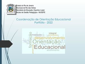 Portfólio Coordenação De Orientação Educacional