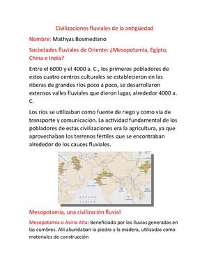 Civilizaciones Fluviales De La Antigüedad
