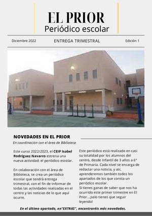 PERIÓDICO ESCOLAR 1º T "EL PRIOR"