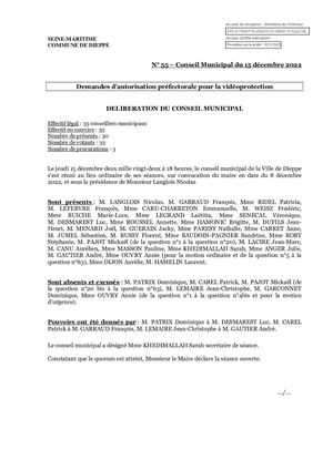 DB55 151222 -Ddes Autorisation Vidéoprotection