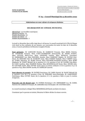 DB63 151222 - Admissions En Non Valeur