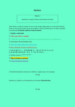 ejercicios 1,2 y 3 de word