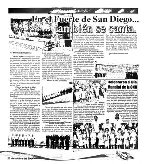 2004 En el Fuerte de San Diego también se canta, Rogerio Pérez – Novedades Acapulco