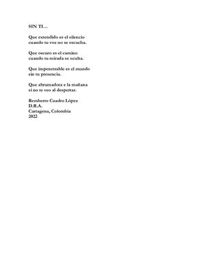 SIN TI POEMA