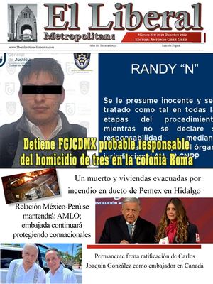 Liberal Metropolitano 21 22 Diciembre 2022 Numero 874 Tercera Epoca