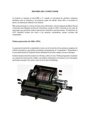 Historia Del Computador